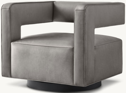 Drew Leather Swivel Chair
