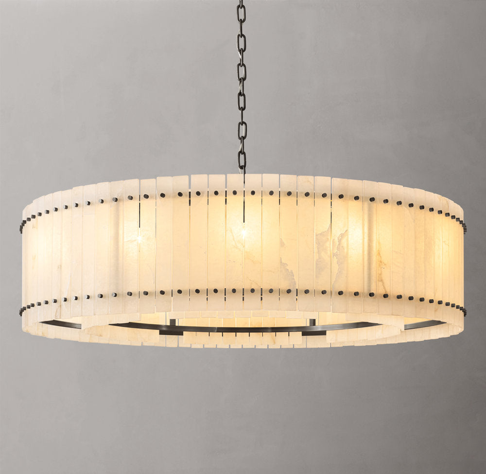 San Marco Alabaster Round Chandelier 60"