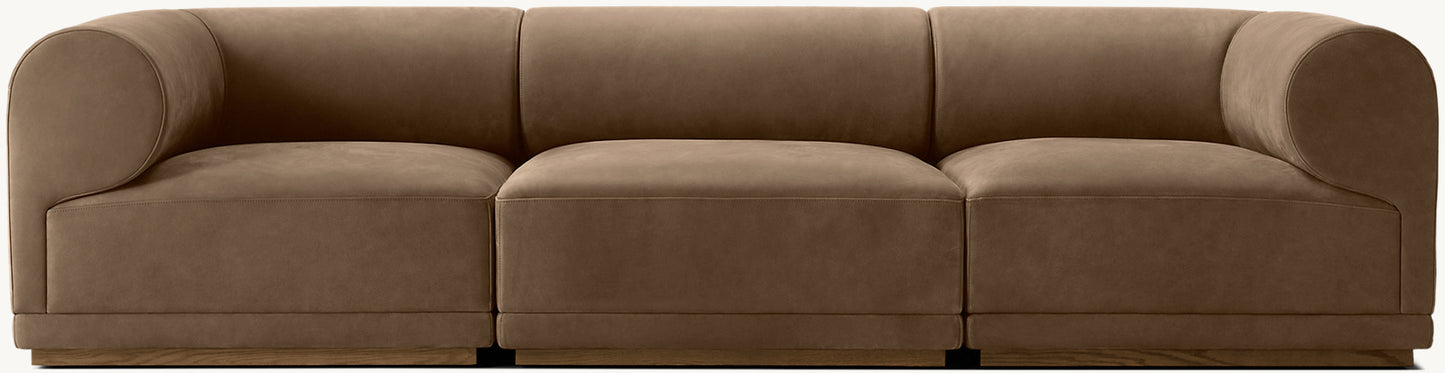 Bond Modular Leather 3-Piece Sofa
