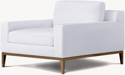 Italia Track Arm Chair - Metal Base