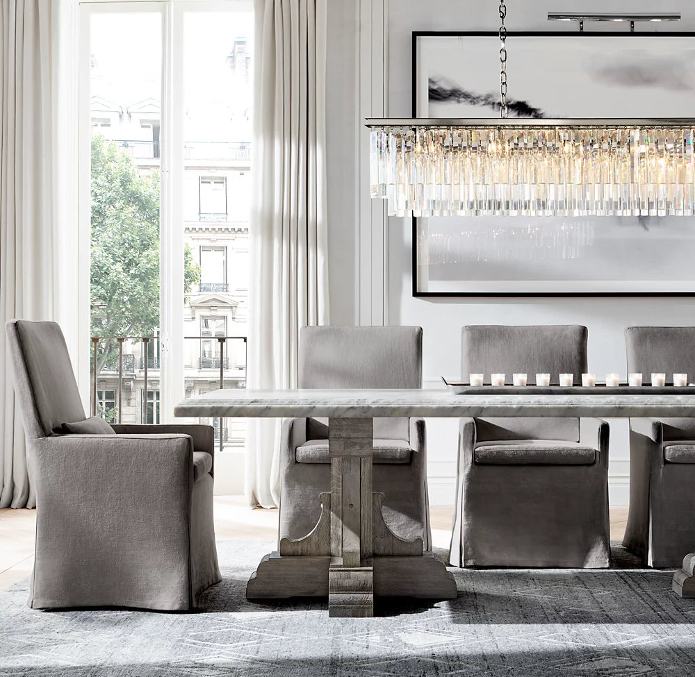 1920s Odeon Rectangular Chandelier 59"