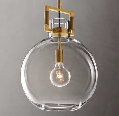 Machinist Glass Globe Pendant