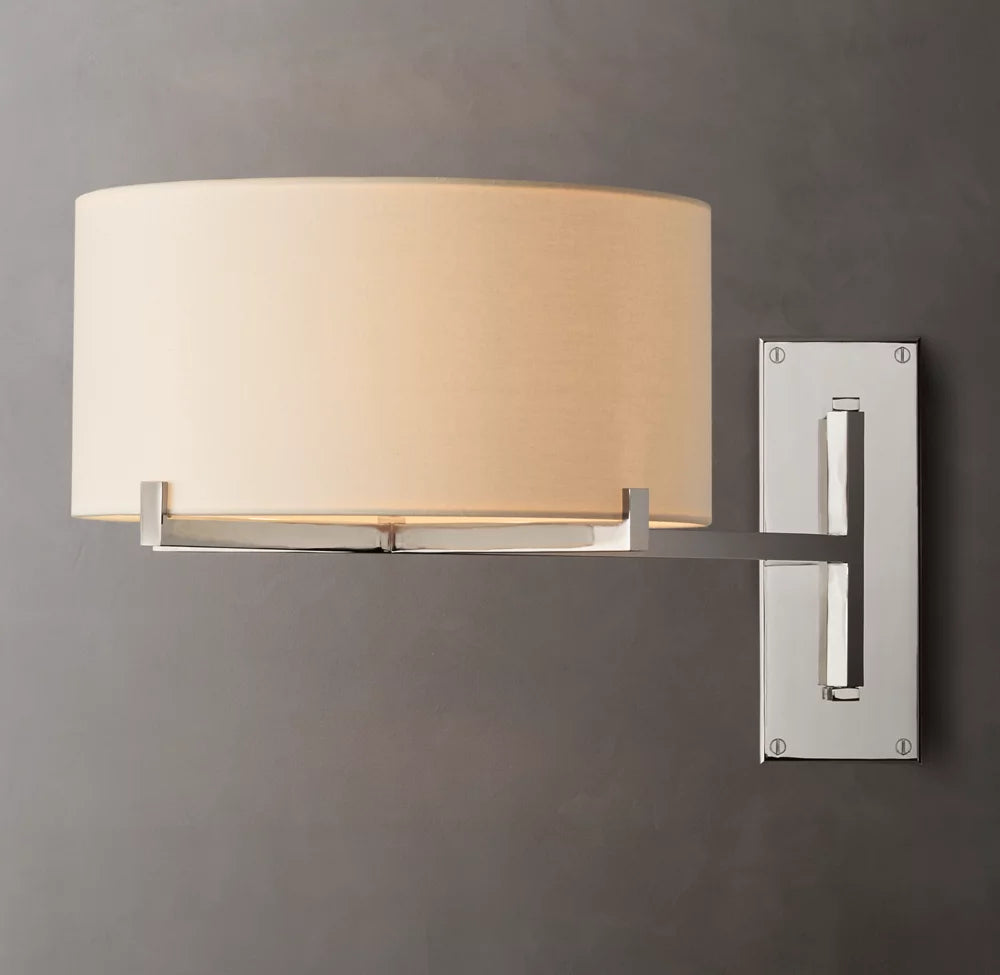 Pauillac Drum Shade Swing-Arm Sconce