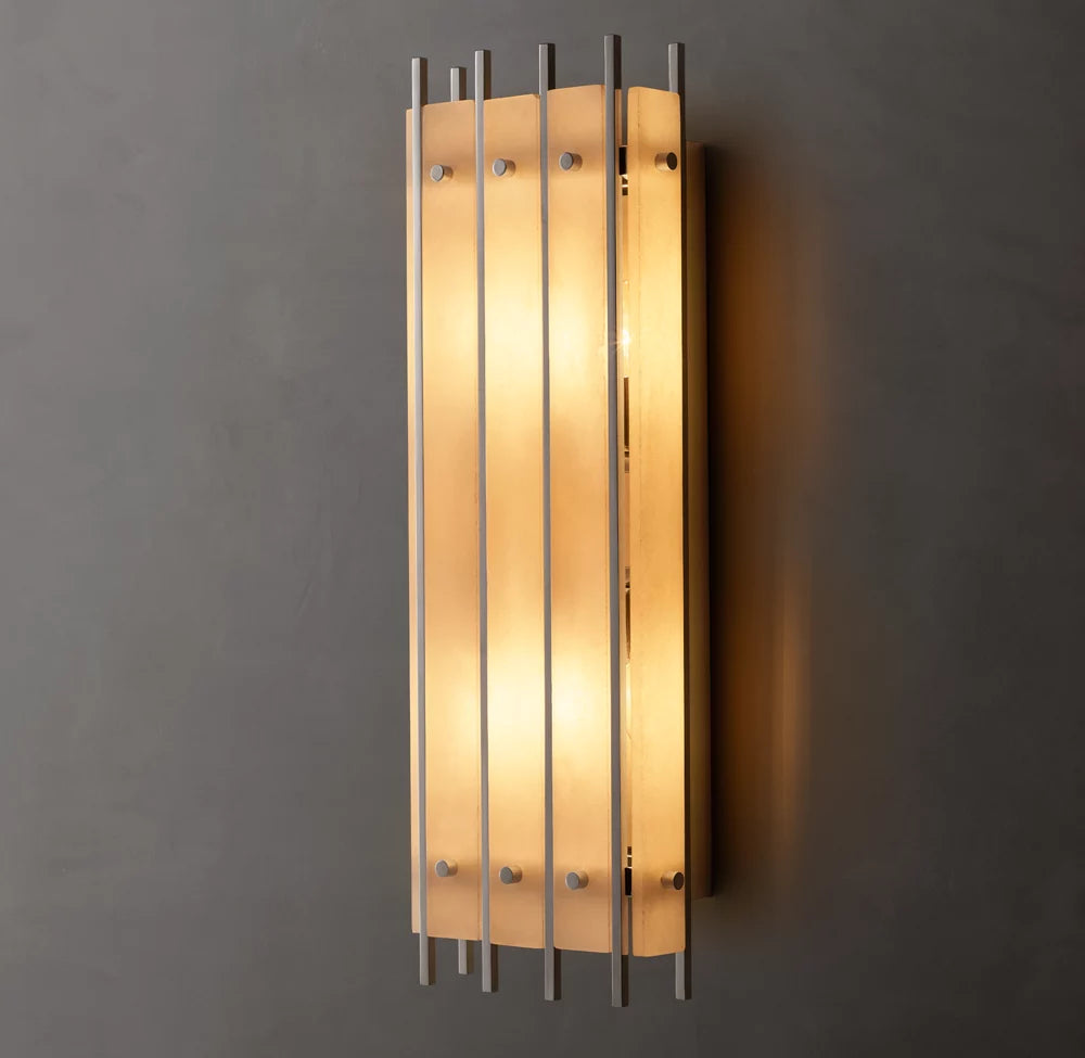 San Marco Alabaster Grand Rectangular Sconce
