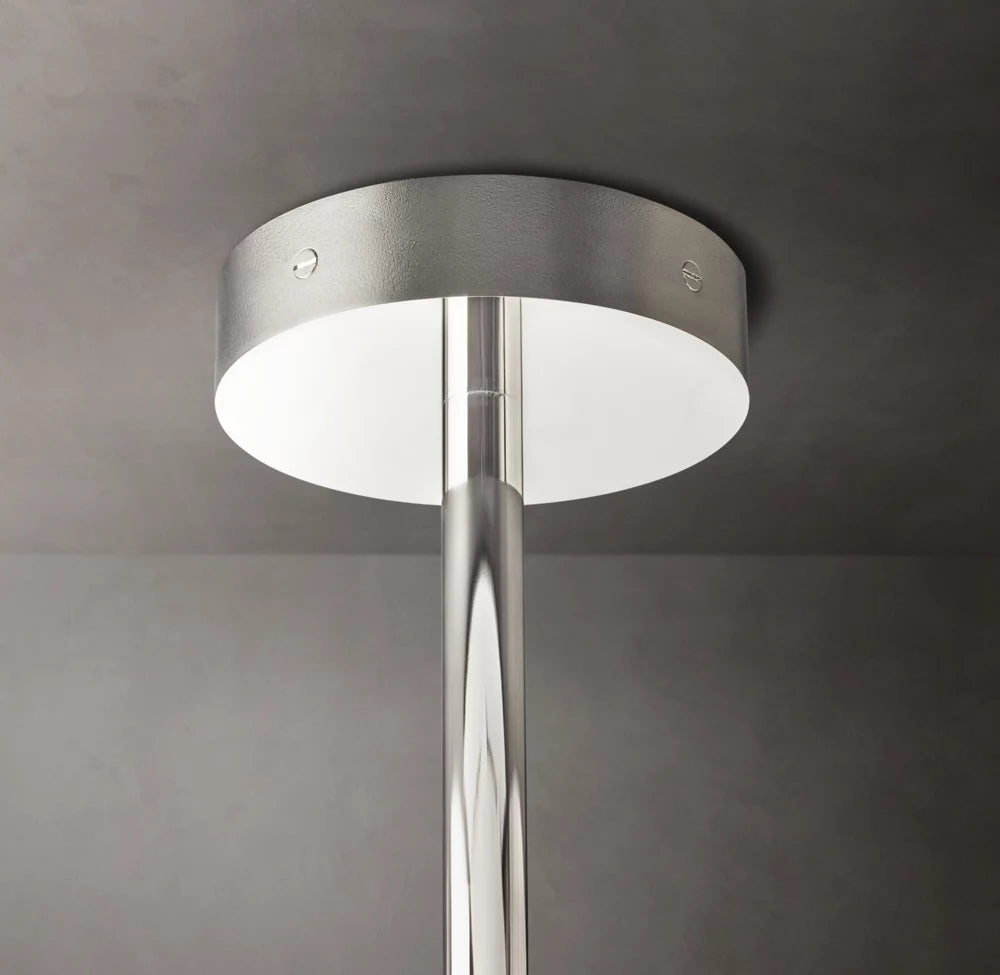 Glass Globe Mobile Six-Arm Chandelier 55"