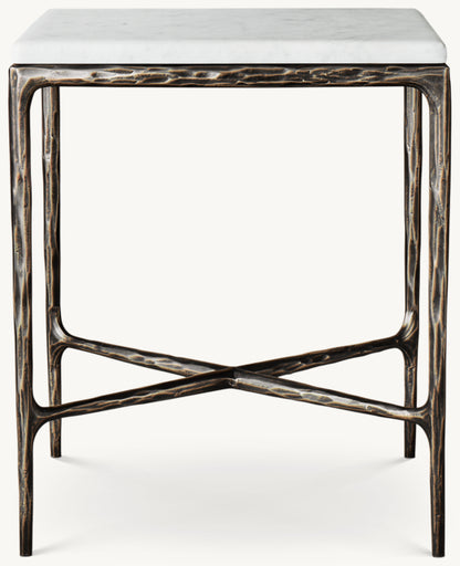 Thaddeus Marble Square Bedside Table