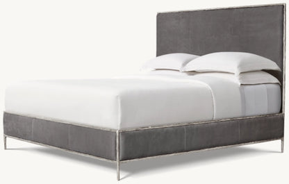 Thaddeus Leather Panel Bed