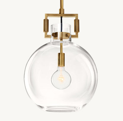 Machinist Glass Globe Pendant