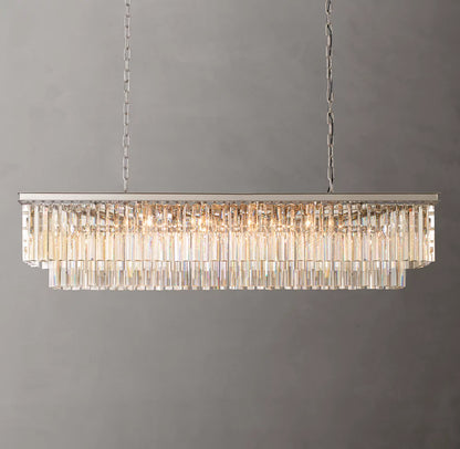 1920s Odeon Rectangular Chandelier 59"
