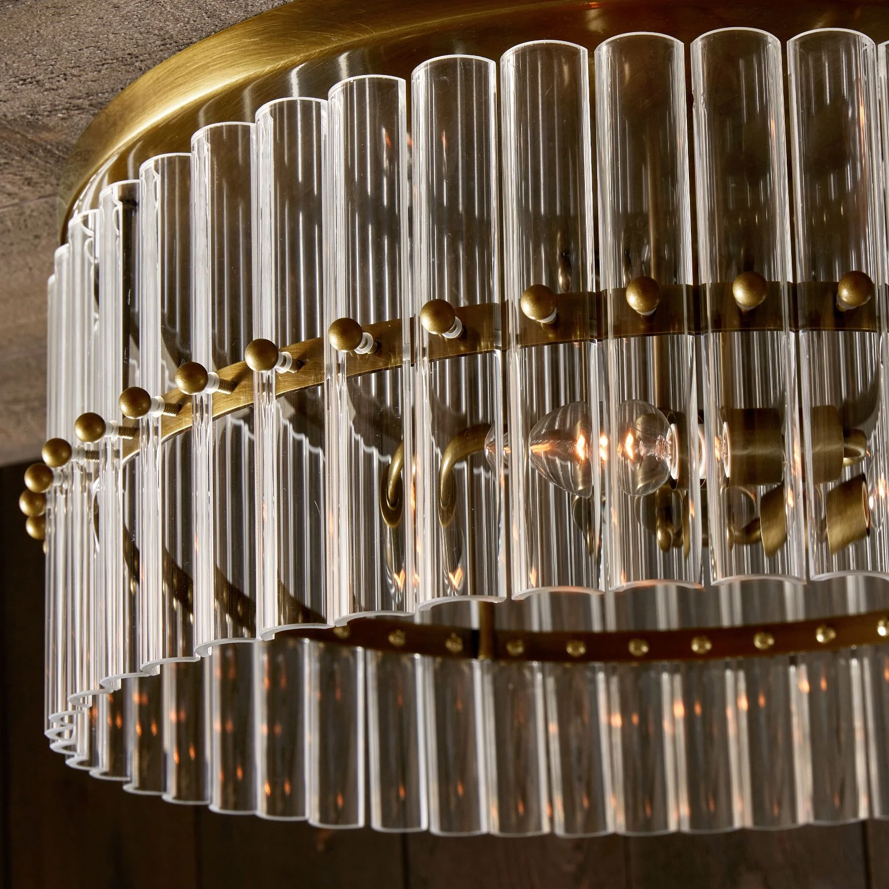 Mallory Crystal Round Flush Mount