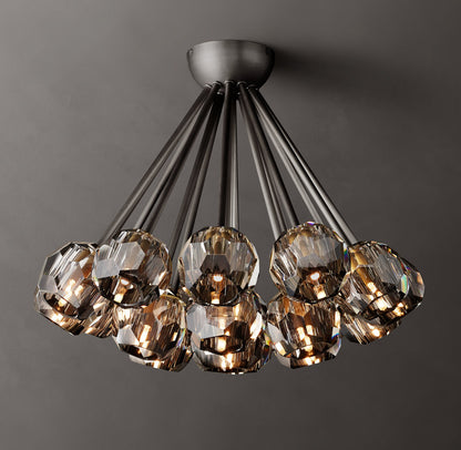 Boule De Cristal Smoke Glass Flushmount 24"
