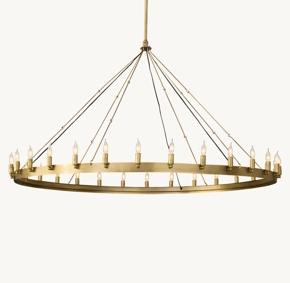 Camino Vintage Candelabra Round Chandelier 63"