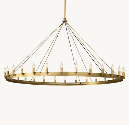 Camino Vintage Candelabra Round Chandelier 63"