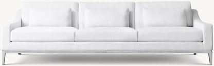 Italia Slope Arm 3-Cushion Sofa - Metal Base