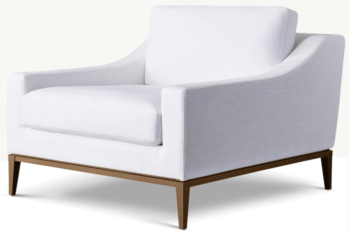 Italia Slope Arm Chair - Metal Base