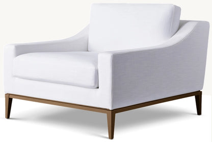 Italia Slope Arm Chair - Metal Base