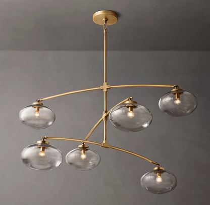 Cabrette Clear Glass Mobile Round Chandelier