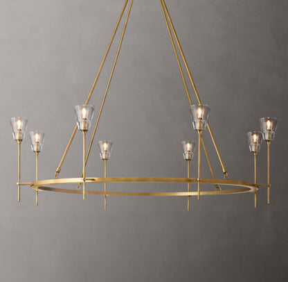 Torche De Verre Round Chandelier 58"