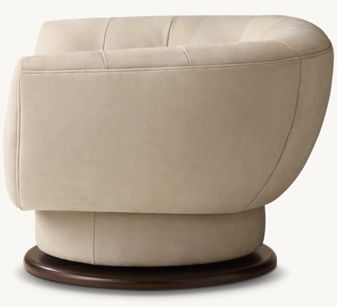 Taite Leather Swivel Chair