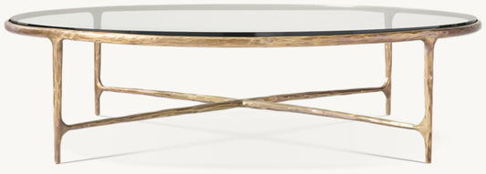 Thaddeus Glass Round Coffee Table