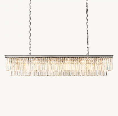 1920s Odeon Rectangular Chandelier 72"