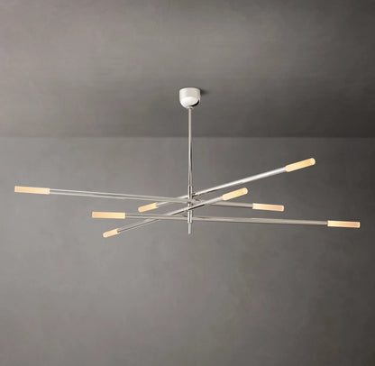 Rousseau 8-Light Mobile Etched Rod Chandelier