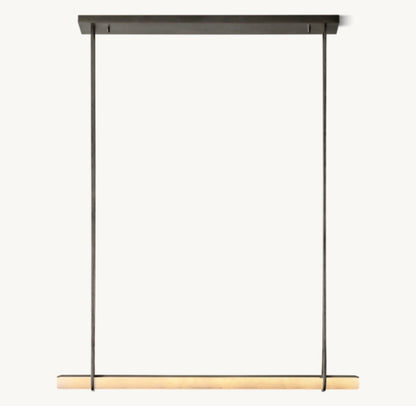 Audubon Alabaster Single Bar Linear Chandelier 60"