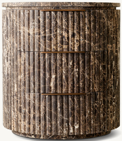 Byron Reeded Stone Closed Nightstand
