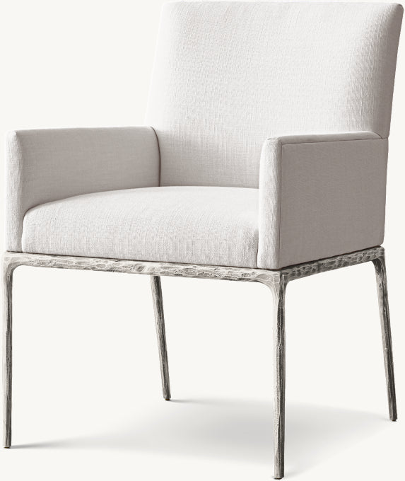 Thaddeus Track Fabric Dining Armchair