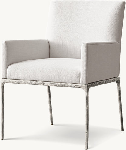 Thaddeus Track Fabric Dining Armchair