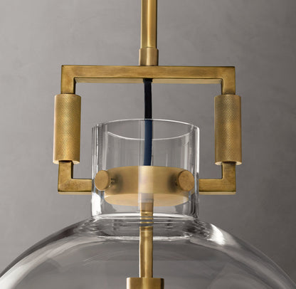 Machinist Glass Globe Pendant