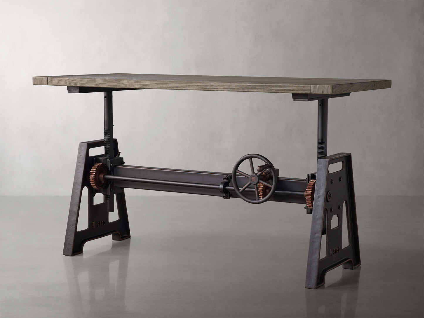 Industrial Crank Desk with Wynn Top