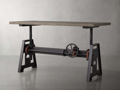 Industrial Crank Desk with Wynn Top
