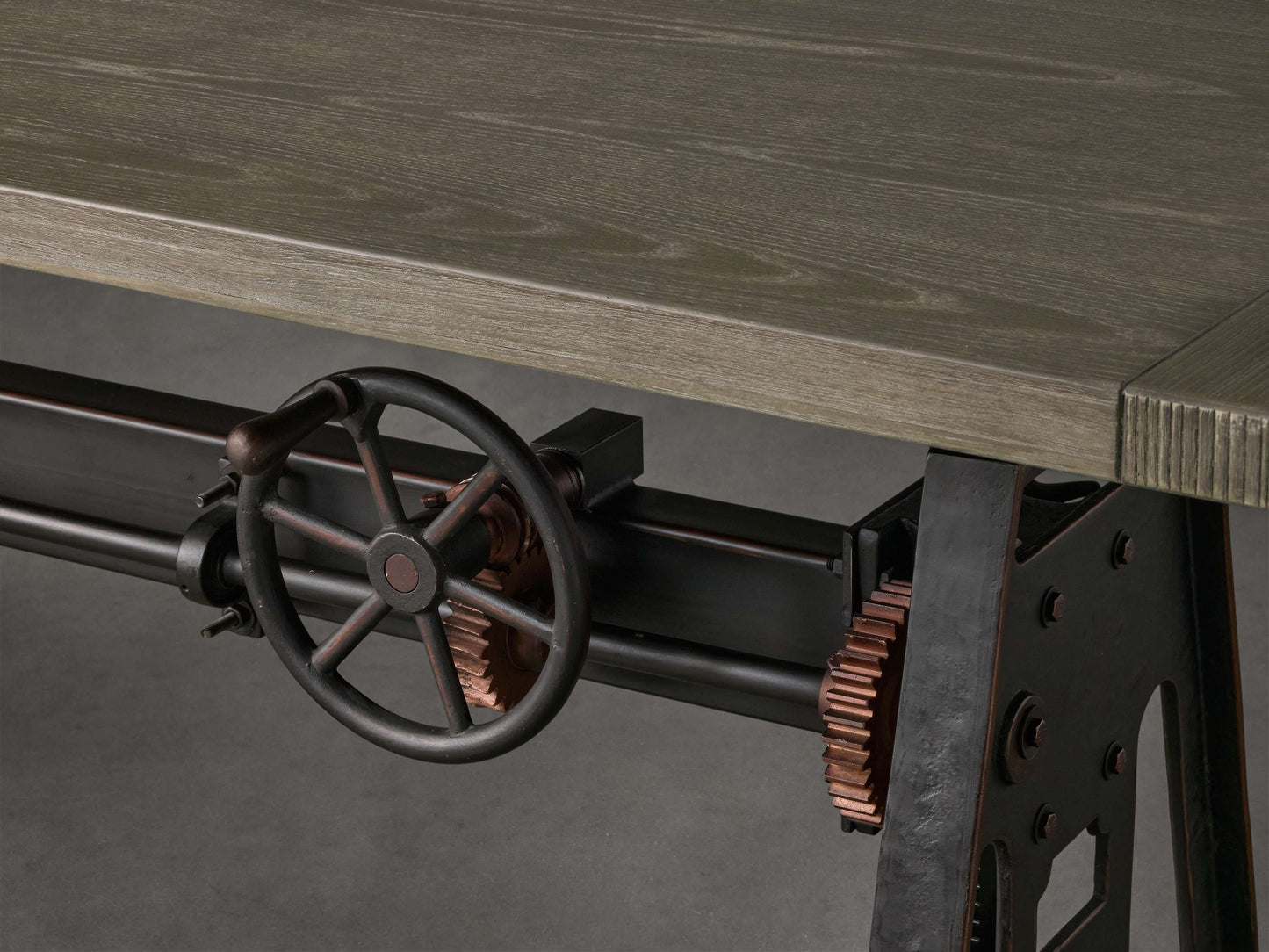 Industrial Crank Desk with Wynn Top