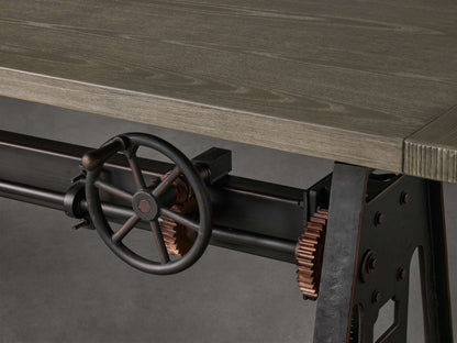 Industrial Crank Desk with Wynn Top