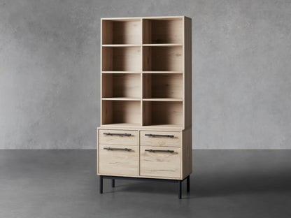 Sullivan Bookcase with File Base