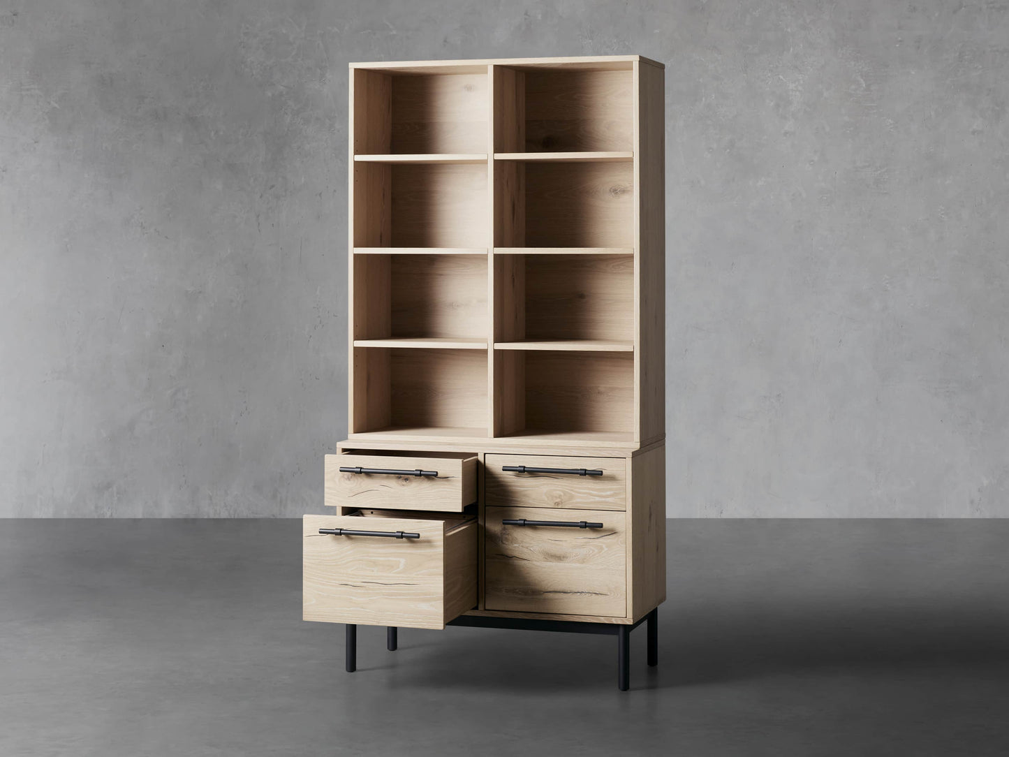 Sullivan Bookcase with File Base