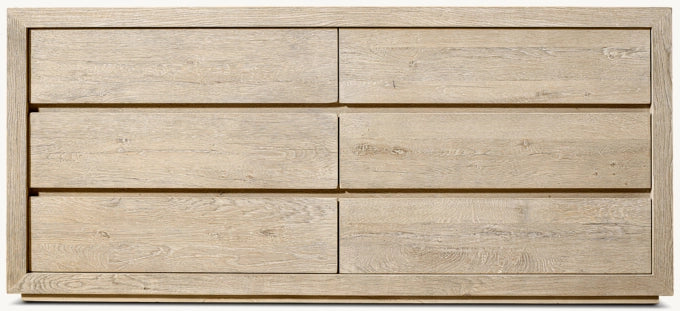 Drifted Reclaimed Oak 6-Drawer Dresser