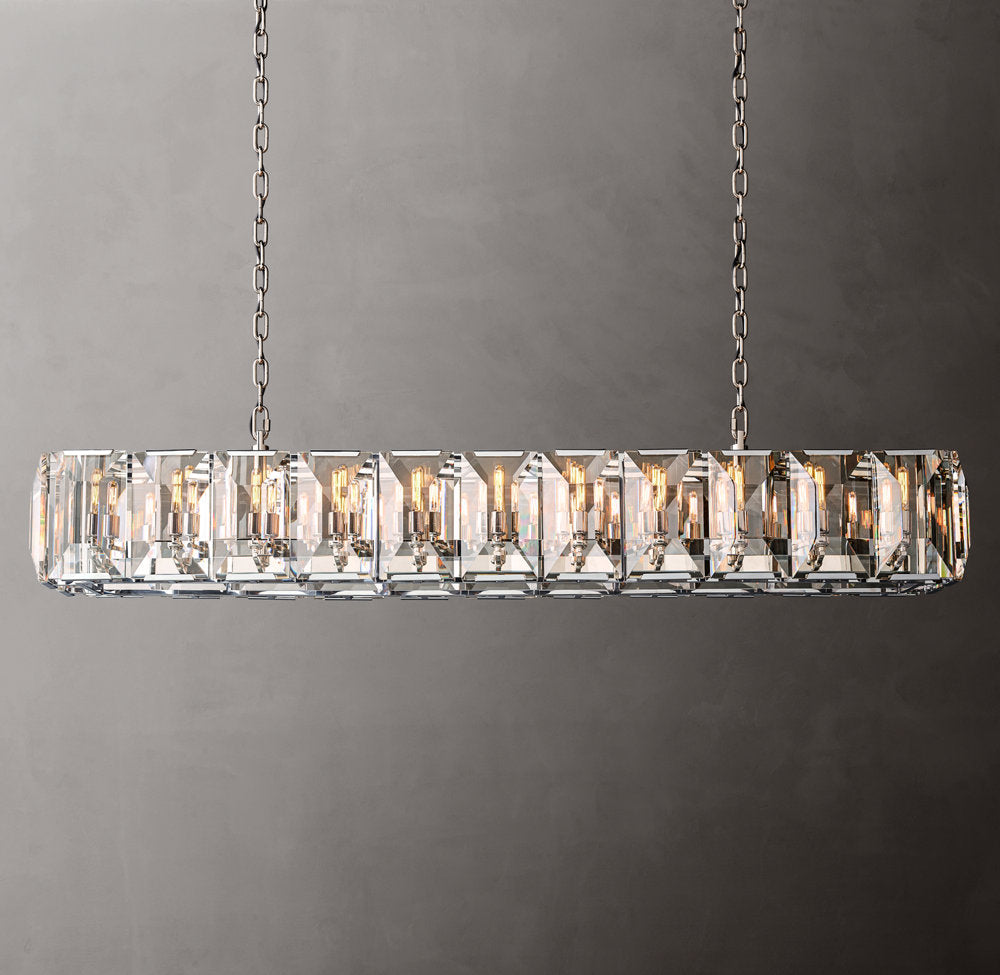 Harlow Crystal Rectangular Chandelier 74"