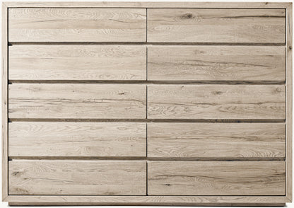 Reclaimed Oak Thin Frame 12-Drawer Dresser