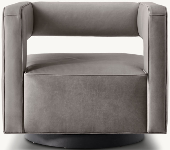 Drew Leather Swivel Chair