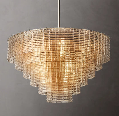 Sirene Clear Glass Round Chandelier 41"