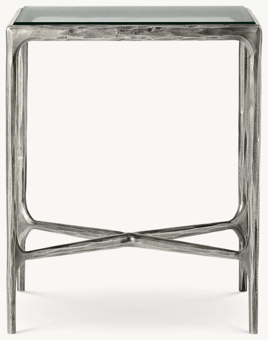 Thaddeus Glass Square Bedside Table