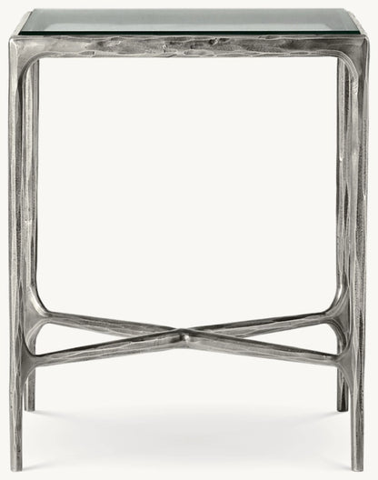 Thaddeus Glass Square Bedside Table