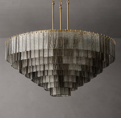 Sirene Smoke Glass Round Chandelier 52"