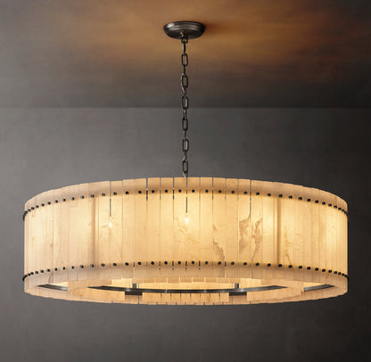 San Marco Alabaster Round Chandelier 60"