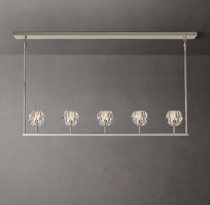 Boule De Cristal Clear Glass Linear Chandelier 48"