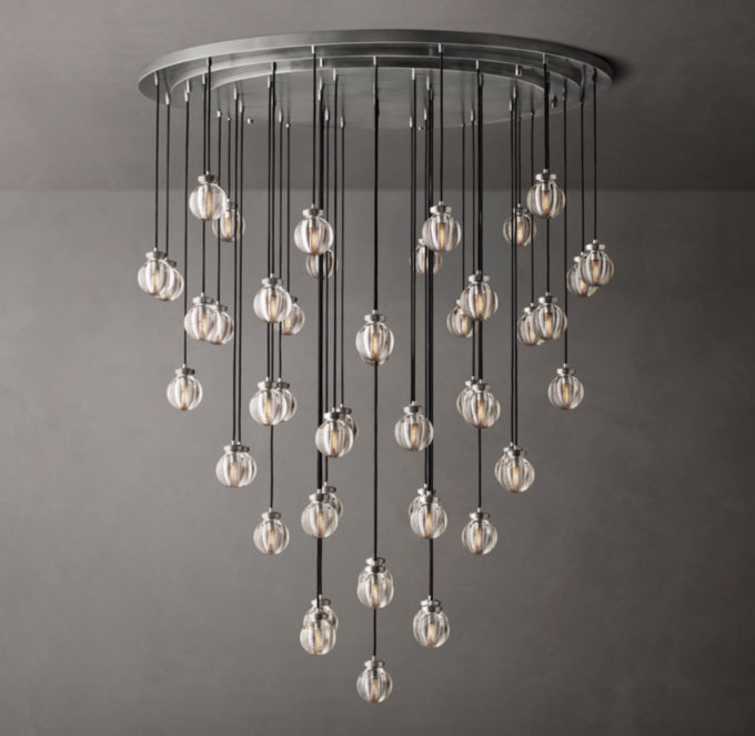 Pearl Round Chandelier 60"