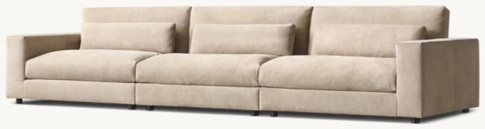 Lugano Modular Leather 3-Piece Sofa