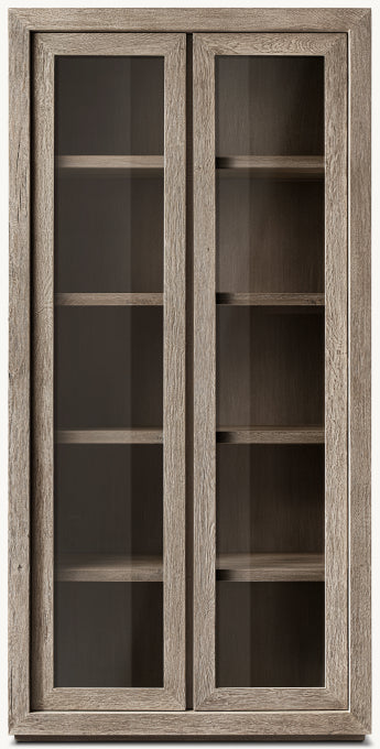 Drifted Reclaimed Oak Glass Cabinet